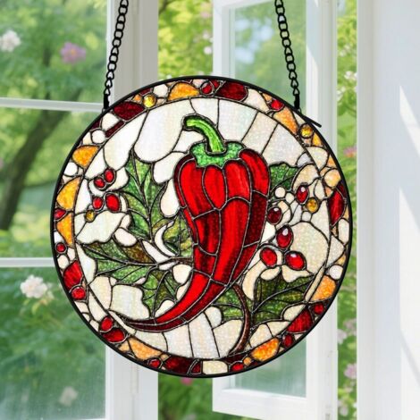 Capteur de soleil en vitrail - décoration spirituelle 9cm