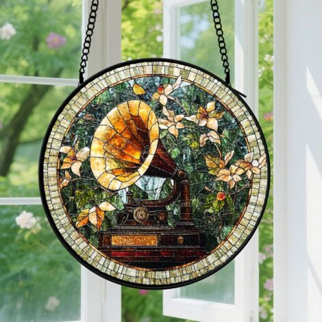 Capteur de soleil en vitrail - décoration spirituelle 9cm