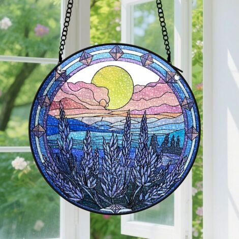 Capteur de soleil en vitrail - décoration spirituelle 9cm