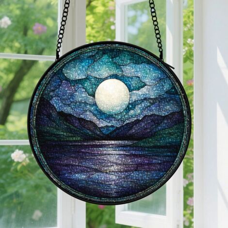 Capteur de soleil en vitrail - décoration spirituelle 9cm