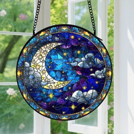 Capteur de soleil en vitrail - décoration spirituelle 9cm