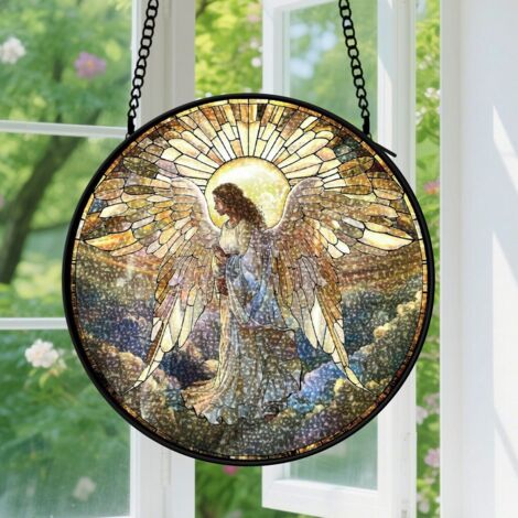 Capteur de soleil en vitrail - décoration spirituelle 9cm