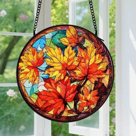 Capteur de soleil en vitrail - décoration spirituelle 9cm