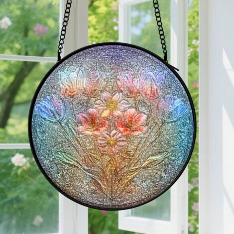Capteur de soleil en vitrail - décoration spirituelle 9cm