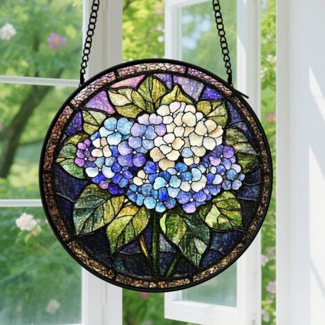 Capteur de soleil en vitrail - décoration spirituelle 9cm