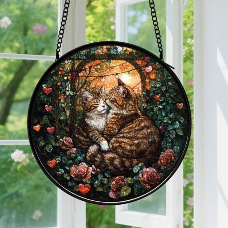Capteur de soleil en vitrail - décoration spirituelle 9cm