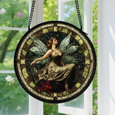 Capteur de soleil en vitrail - décoration spirituelle 9cm