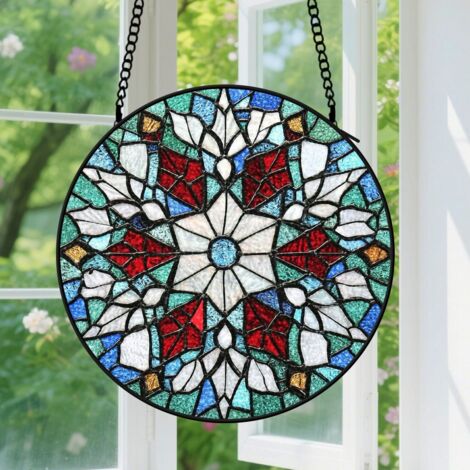 Capteur de soleil en vitrail - décoration spirituelle 9cm