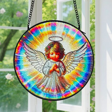 Capteur de soleil en vitrail - décoration spirituelle 9cm