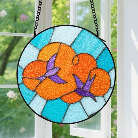 Capteur de soleil en vitrail - décoration spirituelle 9cm