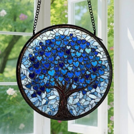 Capteur de soleil en vitrail - décoration spirituelle 9cm