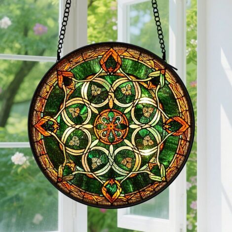 Capteur de soleil en vitrail - décoration spirituelle 9cm