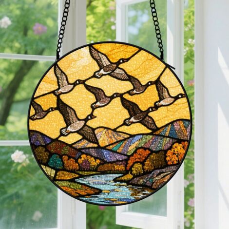 Capteur de soleil en vitrail - décoration spirituelle 9cm