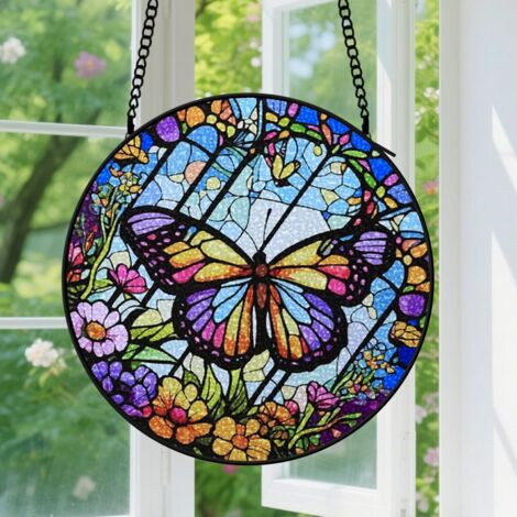 Capteur de soleil en vitrail - décoration spirituelle 9cm