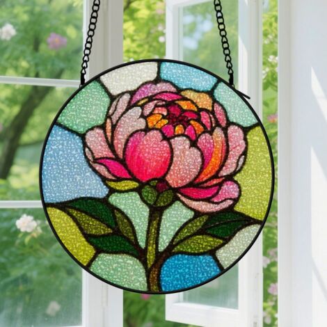 Capteur de soleil en vitrail - décoration spirituelle 9cm