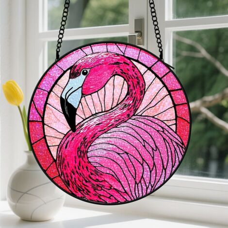 Capteur de Soleil en Vitrail  Décoration Spirituelle pour Maison 15cm