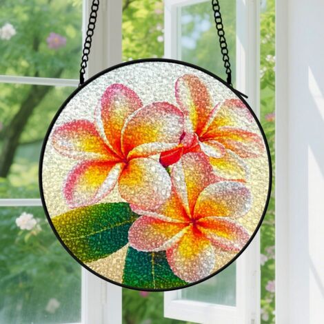 Capteur de Soleil en Vitrail  Décoration Spirituelle pour Maison 20cm