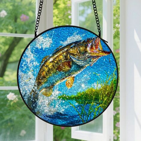 Capteur de Soleil en Vitrail  Décoration Spirituelle pour Maison 9cm