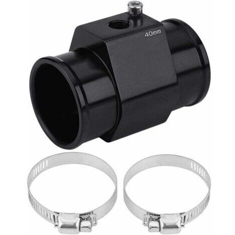 Capteur de Température de l'Eau(40mm)Noir, Adaptateur de Jauge de Tuyau de Température de l'Eau de Voiture Sonde de Température Joint de Radiateur