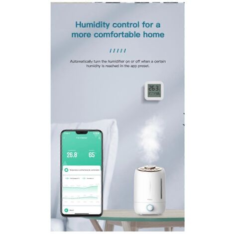 Capteur de température et d'humidité Tuya Zigbee avec mini écran LCD numérique --