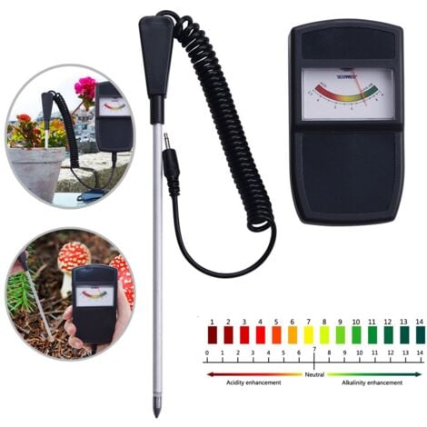 ABCRITAL Capteur De Testeur De Ph Du Sol De Type Pointeur Avec Sonde Détachable, Kit D'Outils De Test D'Acidité De Surveillance De La Qualité De Jardinage Pour Jardinier Intérieur Extérieur Jardin Ferme Pelous