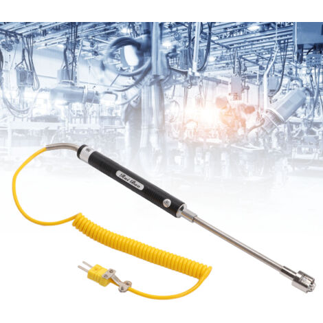 Capteur de thermocouple en acier résistant à la chaleur de type K avec poignée isolée Réponse rapide de haute précision pour les tests de température Thermocouple de surface à tige droite