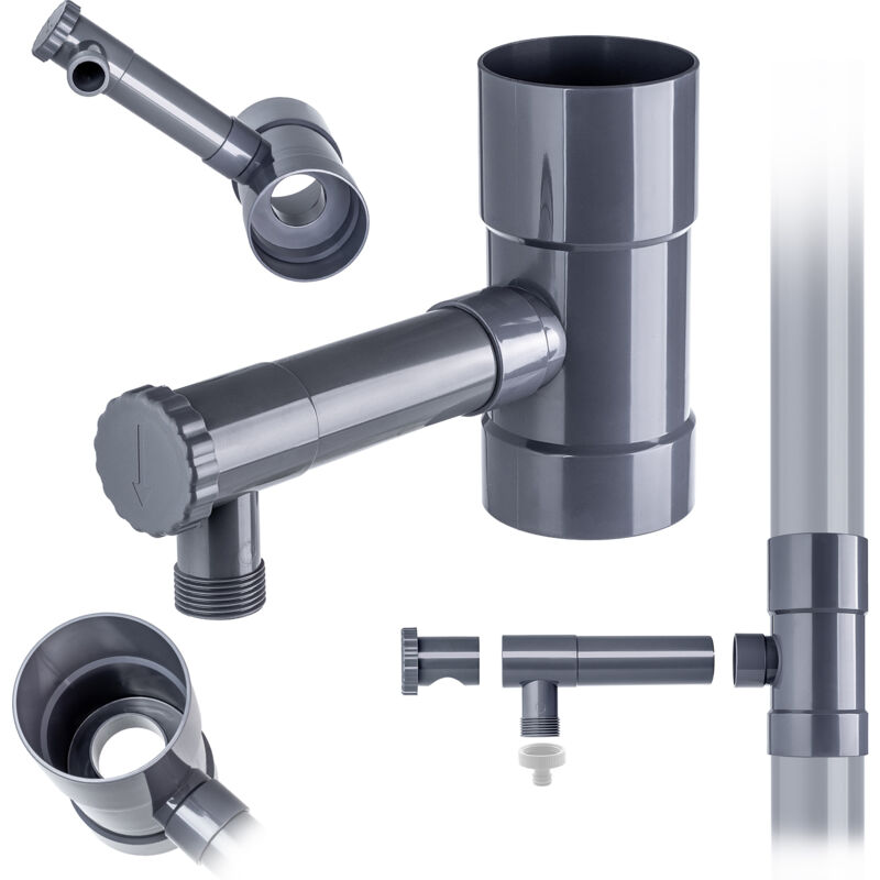 KADAX Regenwatercollector Met Klep 80mm Grijs