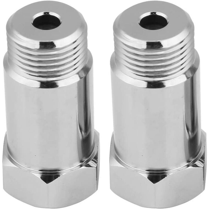 Bearsu - Capteur d'oxygène 2Pcs 45mm M18 * 1.5 Contrôle de la lumière du moteur Éliminateur de lumière Adaptateur O2+detrompeur sonde lambda