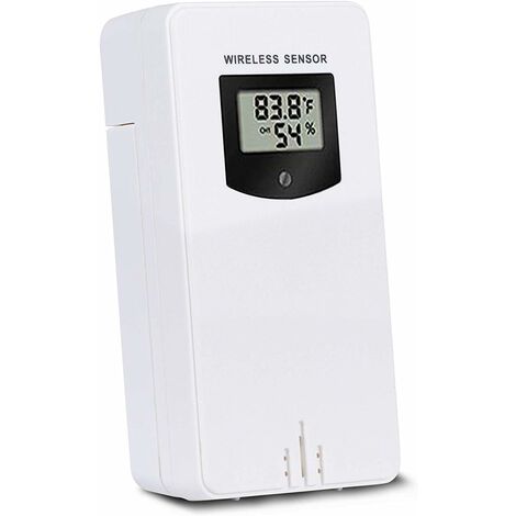 Capteur extérieur pour station météo extérieure sans fil avec hygromètre thermomètre blanc (capteur extérieur) blanc une pièce