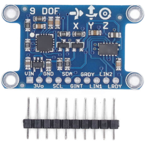 Capteur Gyroscope 9 Axes avec Boussole et Mesure de Champ Magnétique - Module 3-5V