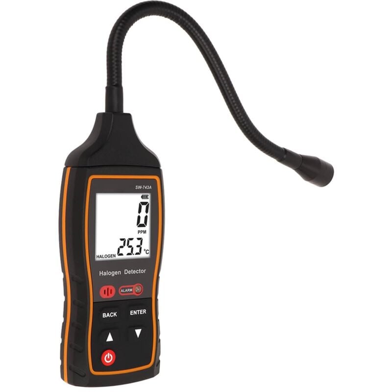 Ej.life - Capteur Hautement Sensible, Plusieurs Modes D'alarme, sensibilité Réglable, Sonde Flexible, Détecteur de Gaz Halogène pour Détecter les