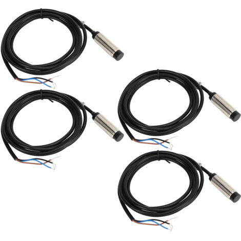Capteur Inductif NPN 12mm 3 Fils Normalement Ouvert 6-36V DC, Lot de 4 Capteurs de Proximité