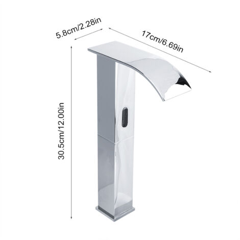 Capteur infrarouge automatique cascade robinet de lavabo sans contact inductif G1/2"