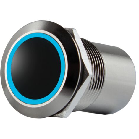 Capteur IR diam. 19 mm 12/24V DC Halo bleu/vert Relais temporisé