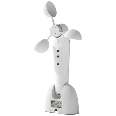 Capteur météo sans fil pour stores extérieurs, 11x9x22cm - Mesure vent/soleil pour automatisation stores et protection solaire - Blanc