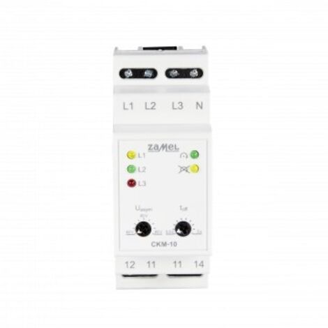 Capteur numérique de séquence de phase et de défaillance de phase, 16 A, 2 modes, réglage du temps et du seuil CKM-10