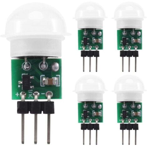 Capteur PIR AM312, Paquet de 5 Capteurs Mouvement ExtéRieur Mini Corps Module Infrarouge Humain PyroéLectrique