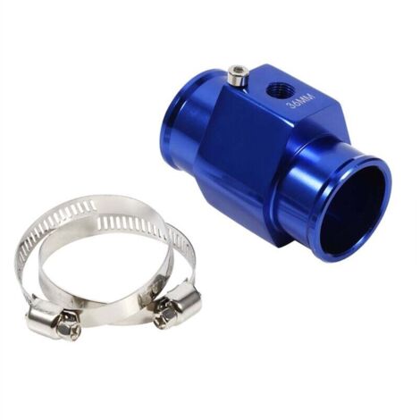 Capteur Radiateur 36mm Adaptateur Sonde Température Eau Tuyau Universel Alliage Aluminium Bleu