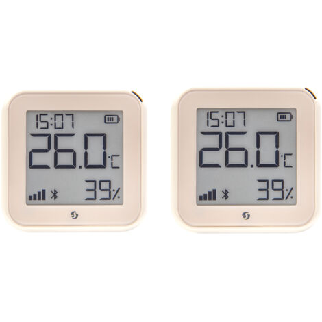 Capteur Shelly Plus H&T Gen. 3 pour température et humidité Wi-Fi, BT, Ivoire, lot de 2