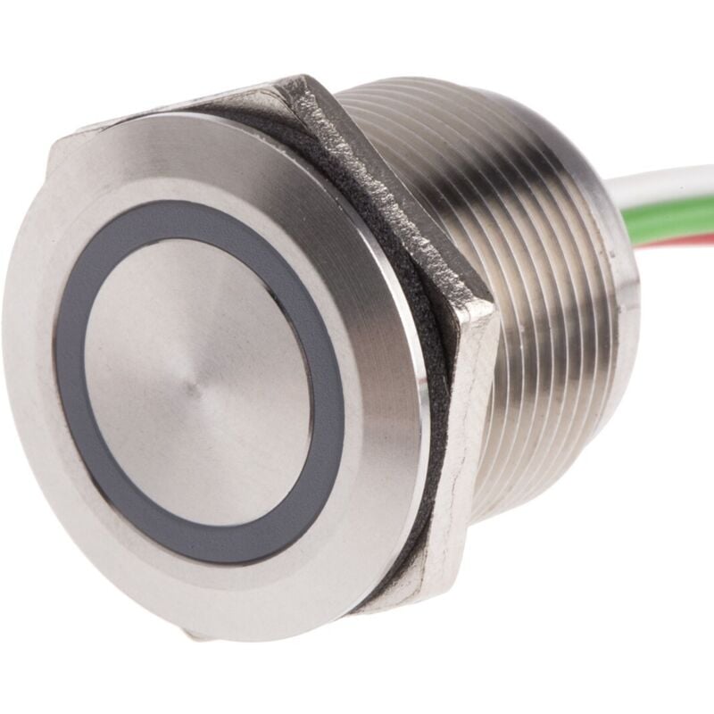 Rs Pro - Interrupteur tactile Capacitif Verrouillable no, 30V c.c., Illuminé Rouge en Laiton, IP68 ( Prix pour 1 )