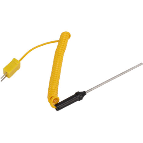 Capteur Thermocouple Type K en Acier Résistant à la Chaleur avec Poignée Isolée, Haute Précision et Réponse Rapide pour Mesure de Température, Sonde Thermique
