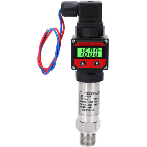 Capteur transmetteur de pression en silicium à diffusion, avec écran LCD numérique, haute précision 24V DC 4-20mA 0-500Kpa