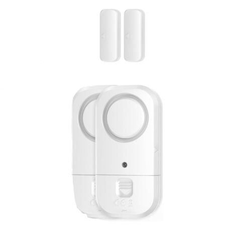 Capteurs d'alarme pour portes et fenêtres - Sécurité enfants, maison, bureau, magasin, dortoir, appartement, camping-car, lot de 2