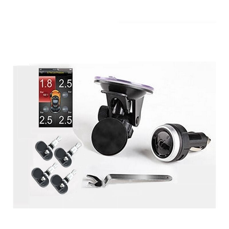 Capteurs de pression des pneus TPMS SPY pour le contrôle via un smartphone à 4 capteurs internes