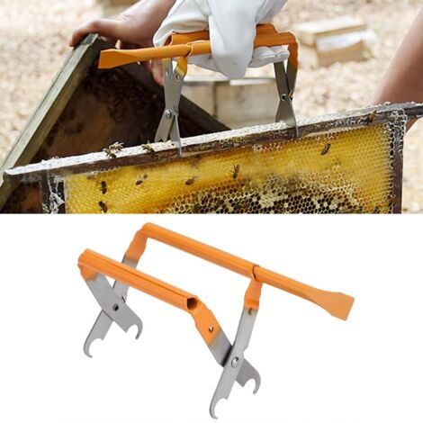 Capture Du Cadre de La Ruche, Clip pour Boîte À Nids D'Abeilles Gabarit en Acier Inoxydable Support de Cadre de Ruche Outil de Levage de La Ruche, pour L'Équipement de L'Apiculteur