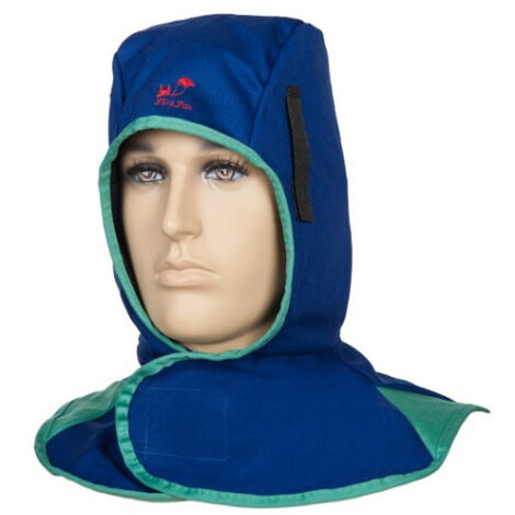 Capucha azul retardante a la llama para soldador WELDAS Fire Fox XL