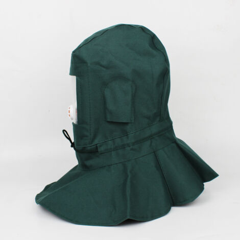 Capucha de arenado, protección ocular y para hombros para equipos de arenado, chaleco de protección contra el polvo para hombres y adultos, ideal para esmerilado y corte.