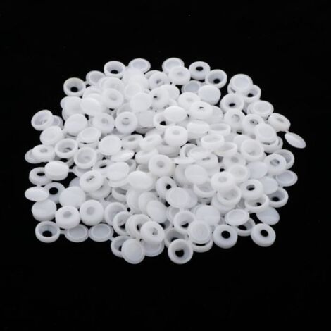 Capuchon à vis décoratif de couvercle de trou de vis de taraudage rond de 500Pack blanc