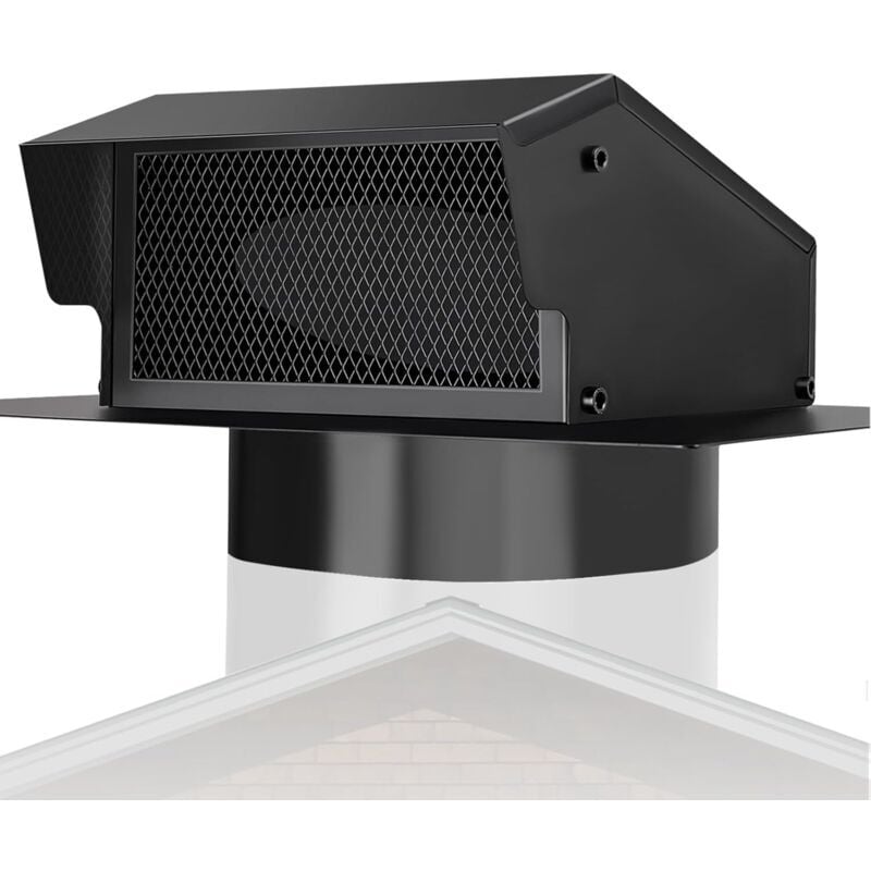 SNQ - Capuchon d'aération de toit amovible de 20cm, aérations de toit pour maisons, en acier galvanisé, salle de bain, cuisine, grille d'aération de