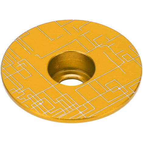 Capuchon de direction en aluminium pour VTT, bouchon de potence avec vis, couleur jaune vif